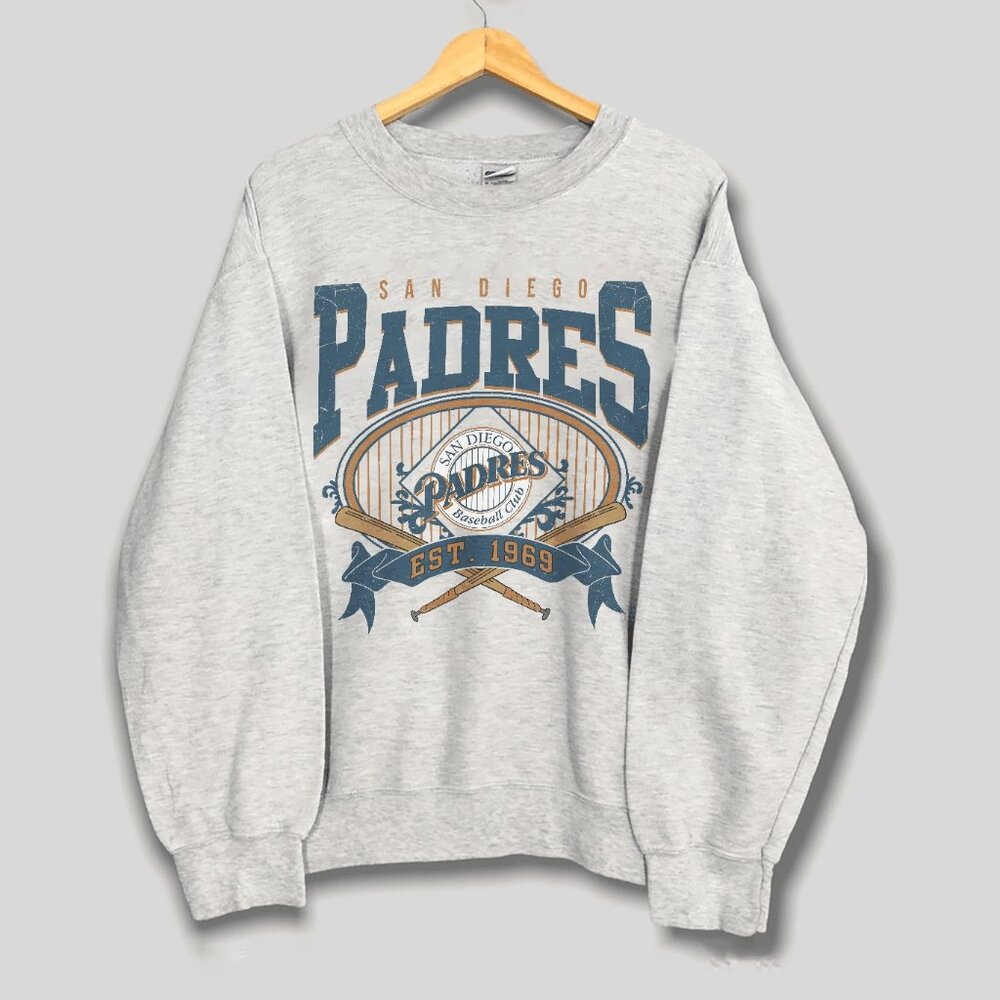 Vintage San Diego Padres Baseball Sweatshirt Retro MLB San Diego Padres Shirt te